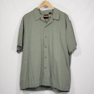 Levis  Silver Tab  Olive Green Button down Short Sleeve Shirt Men's Size XL